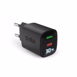 SBS TETRGANLCD1USB1C30K, Intérieure, Secteur, Noir