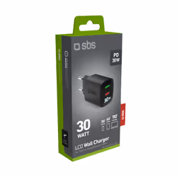 SBS TETRGANLCD1USB1C30K chargeur d'appareils mobiles Universel Noir Secteur Charge rapide Intérieure - Vue supplémentaire 4