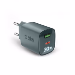 SBS TETRGANLCD1USB1C30A, Intérieure, Secteur, Bleu clair