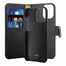PURO Wallet Detachable 6.3" Étui avec portefeuille Noir
