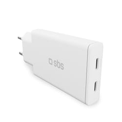 SBS TETRGAN2C70SLIM chargeur d'appareils mobiles Téléphone portable, Ordinateur portable, Tablette Blanc USB Charge rapide Extérieure