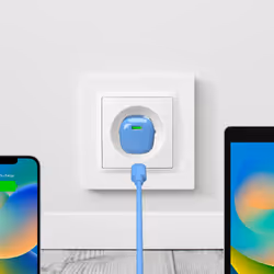 PURO PUFCMTCUSBC20WGBLUE chargeur d'appareils mobiles Smartphone, Tablette Bleu Secteur Charge rapide Intérieure