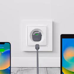 PURO PUFCMTCUSBC20WGDKGR chargeur d'appareils mobiles Smartphone, Tablette Gris Secteur Charge rapide Intérieure