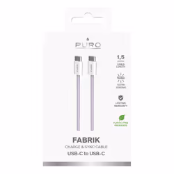 PURO PUCCCFABK415MTPINK câble USB USB 2.0 1,5 m USB C Violet, Blanc - Vue supplémentaire 3