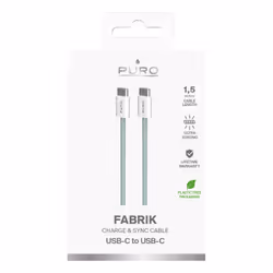PURO PUCCCFABK415MTNGRN câble USB USB 2.0 1,5 m USB C Vert, Blanc - Vue supplémentaire 3