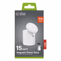 SBS TEWIRMAGFOLD2IN1 chargeur d'appareils mobiles Casque, Smartphone Blanc USB Recharge sans fil Charge rapide Intérieure - Vue supplémentaire 3