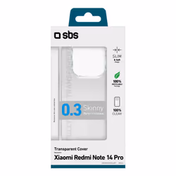SBS TESKINXIRNO14PT Housse Redmi Note 14 Pro TPU Transparent - Vue supplémentaire 2