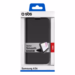SBS TEWALSAA36K coque de protection pour téléphones portables 17 cm (6.7") Étui avec portefeuille Noir