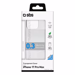 SBS Skinny coque de protection pour téléphones portables 17,5 cm (6.9") Housse Transparent - Vue supplémentaire 2
