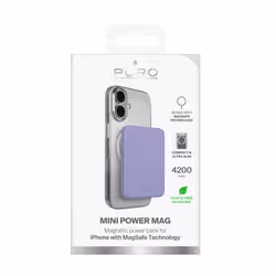 PURO Mini Power Mag Lithium Polymère (LiPo) 4200 mAh Recharge sans fil Lavande - Vue supplémentaire 2