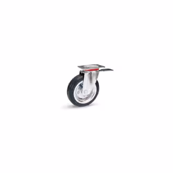 ø mm.80x25 plaque mm.100x85 108h. port. Kg.50 support rotatif moyen avec butée en acier embouti zingué chromé sur double cour ...