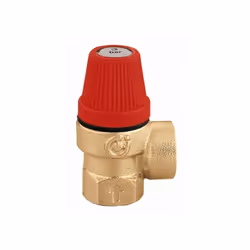 Soupape de sûreté CALEFFI conventionnelle avec raccords femelle - femelle ; surpression d'ouverture 20 % et différentiel de f ...