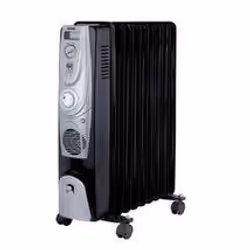 Zephir ZRA1523, Radiateur/ventilateur, Huile, Sol, Noir, Argent, Rotatif, 2400 W