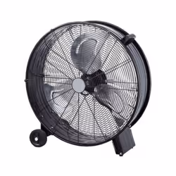 Ventilateur type industriel Mate'riau mtallique Couleur noire il est ?quip? de roues avec mouvement de pelle de 60 cm pour le ...