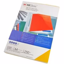 GBC Plats de couverture HiGloss 250 g/m² rouge (100)