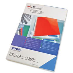 GBC Plats de couverture HiGloss 250 g/m² bleu (100)