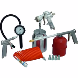 Kit 5 Accessoires pour Compresseur Walmec KIT D’ACCESSOIRES pour compresseur 5 pièces Gamme éco. - 1 pistolet à peinture stan ...