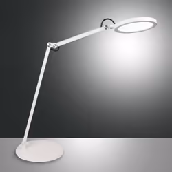 Lampe de Table - Fabas Luce - Regina - LED Intégrée - Verre Blanc - Design Contemporain