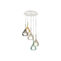 Lustre suspension led Lila en métal et verre borosilicate 3481-49-362 Fabas Luce