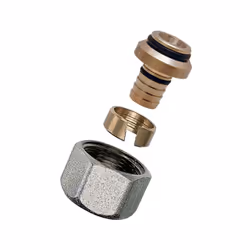 Raccord en laiton nickelé pour tube PER 12 - 16- 20 filet RBMpour tous les produits en filet RBMMontage du raccord avec la cl ...