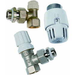 RBM - Kit thermostatique avec tête TL10 - corps et robinet de réglage équerre - Femelle 15x21