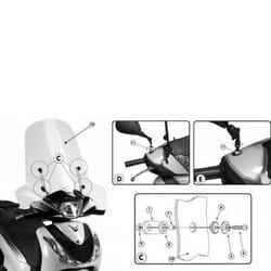 Kit fixation bulle Givi Honda SH 125 09