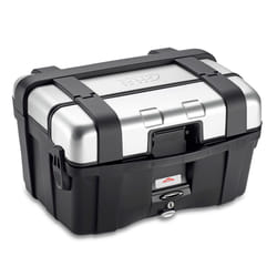 GIVI Trekker 46 Ensemble de valise Monokey avec Housse Alu, noir-argent