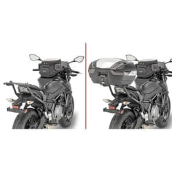 Support de caisse supérieure GIVI pour valise monoclé ou monolock pour Kawasaki Z 650 (17-21), charge utile de 6 kg