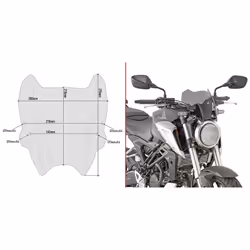 Bulle Moto Givi 300 R (19) - Honda Cbr 125 et Cb 300 R (2018 À 2020)