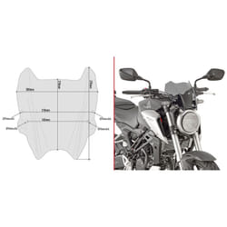 Bulle Moto Givi 300 R (19) - Honda Cbr 125 et Cb 300 R (2018 À 2020)