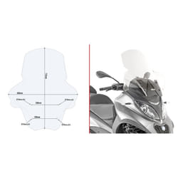 Pare-brise scooter Givi Piaggio MP 350-500 Sport/Business (2018 à 2019)