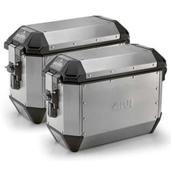 Paire de Valise latérale moto Givi Trekker Alaska Monokey Aluminium naturel 36L
