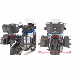 Support valises latérales moto Spécifique Givi Pl One Monokey Honda Crf 1100L Africa Twin Adventure Sports (20)