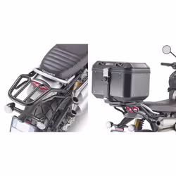 Support de boîtier supérieur GIVI pour boîtier MONOKEY®, sans plaque pour Triumph Scrambler 1200 (19-20)