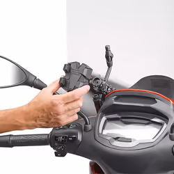 GIVI Pince universelle pour support de guidon pour smartphones de 52 à 85 mm de largeur