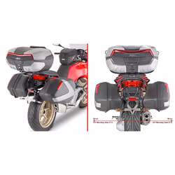 Support sacoche latérale moto Givi Guzzi V100 Mandello