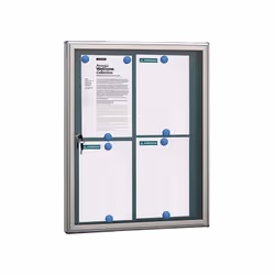 ARREGUI PAN72 Panneau d'affichage en aluminuim, vitrine d'affichage avec serrure à clé, fond aimanté, 8 aimants, 69 x 55 x 5  ...