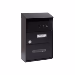 Boîte aux lettres individuelle extérieure avec des lignes droites et de petit taille, idéale pour les petits espaces. Avec un ...
