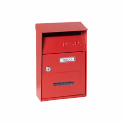 Boîte aux lettres individuelle extérieure avec des lignes droites et de petit taille, idéale pour les petits espaces. Avec un ...