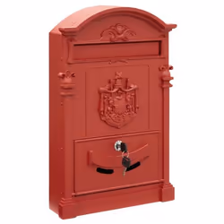 Arregui D-2152/R, Boîte aux lettres encastrable, Aluminium, Rouge, Clé, 1 pièce(s), 290 mm