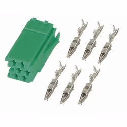 Phonocar 043322, Mini-ISO 6 pin, Vert, 5 pièce(s)