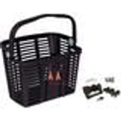 Panier plastique Plaza XL noir - Bellelli - Fixation pour VAE - 34x18x25