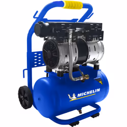 Compresseur 10 litres vertical silencieux 1CV - Livré sur roues - Moteur 1CV 1450 tours/minutes - Pression maxi: 8 bars régla ...