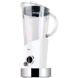 Bugatti Italy Vela, Mélangeur de table, Pileur de glace, 400 W, Acier inoxydable, Transparent, Blanc