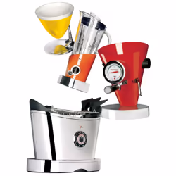Bugatti Italy Vela Mélangeur de table 400 W Orange, Acier inoxydable, Transparent