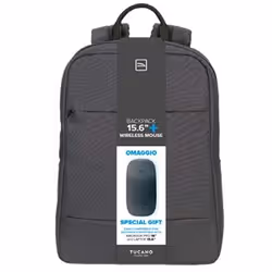 Tucano Backpack + Mouse sacoche d'ordinateurs portables 39,6 cm (15.6") Sac à dos Gris - Vue supplémentaire 4