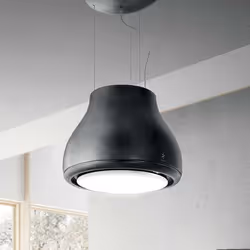 Elica PRF0120497, 400 m³/h, 53 dB, Lustre suspendu, Noir, Tactile, 15 cm