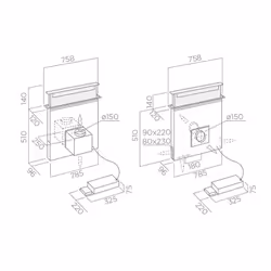 Elica Pandora IX/F/90 Intégré Acier inoxydable 680 m³/h A