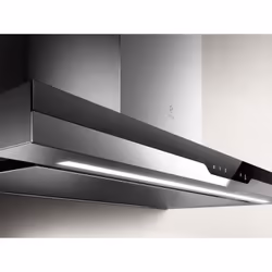 Elica PRF0147273 hotte Monté au mur Noir, Acier inoxydable 757 m³/h A