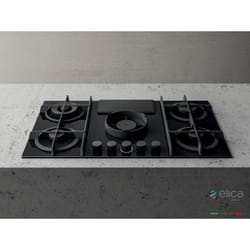 Elica NIKOLATESLA FLAME BL/A/88 Noir Intégré 88 cm Gaz 4 zone(s)